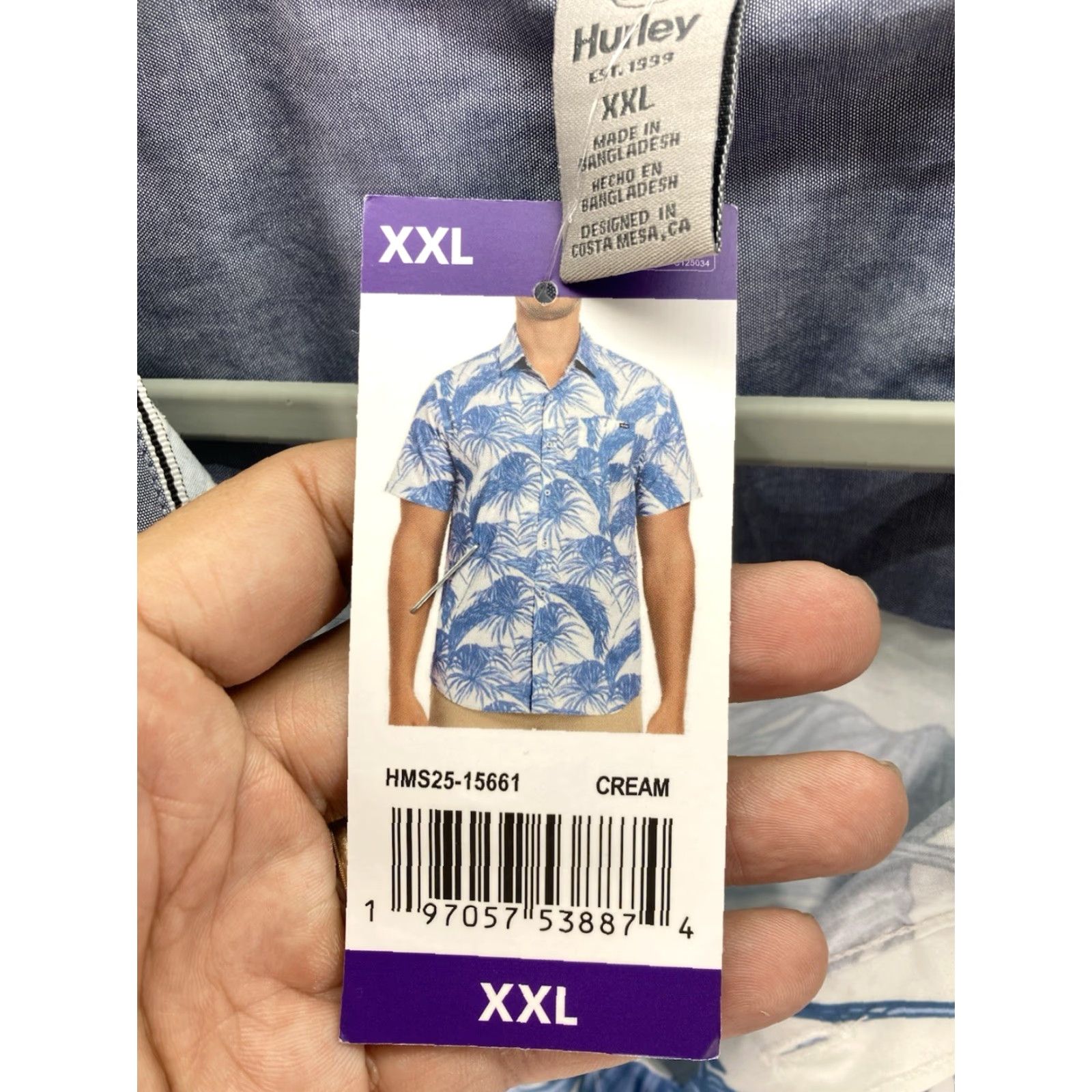 Hurley Hurley Patio Cabana Shirt Men 2XL Blue AOP Floral Button Short Sleeve Casual NWT Size US XXL / EU 58 / 5 - 5 Thumbnail