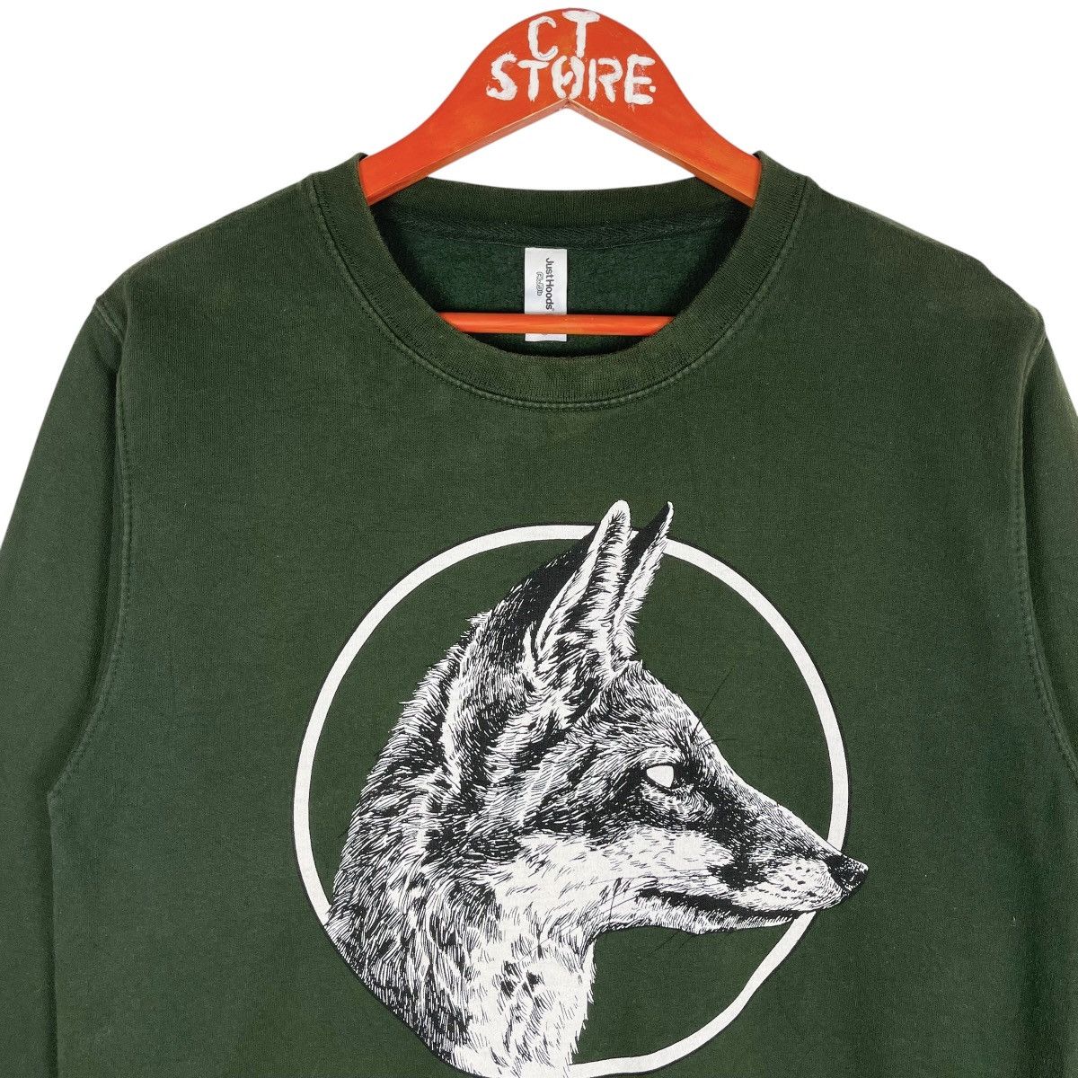 Japanese Brand Coyote Graphic Crewneck Sweatshirt Green Size US S / EU 44-46 / 1 - 3 Thumbnail