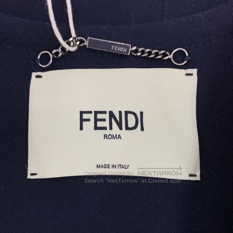 Fendi Fendi Navy wool V-neck single-breasted sleeveless colorful Size XS / US 0-2 / IT 36-38 - 5 Thumbnail