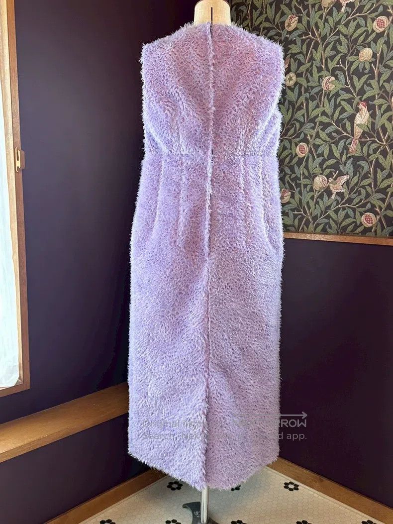 Comme des Garcons Comme Des Garcons Lavender plush sleeveless dress Size S / US 4 / IT 40 - 4 Thumbnail