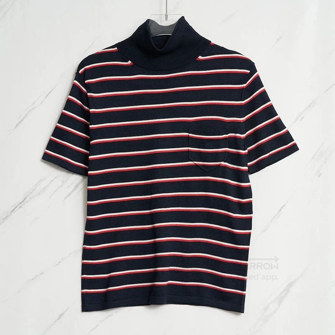 Saint Laurent Paris Saint Laurent Men's Striped Turtleneck Sweater. Size US M / EU 48-50 / 2 - 1 Thumbnail