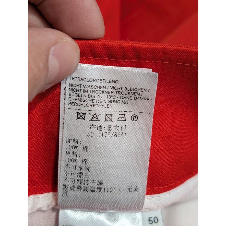Bottega Veneta o1rshd1 Cotton Twill Sanded Trouser in Red Size US 34 / EU 50 - 20 Thumbnail
