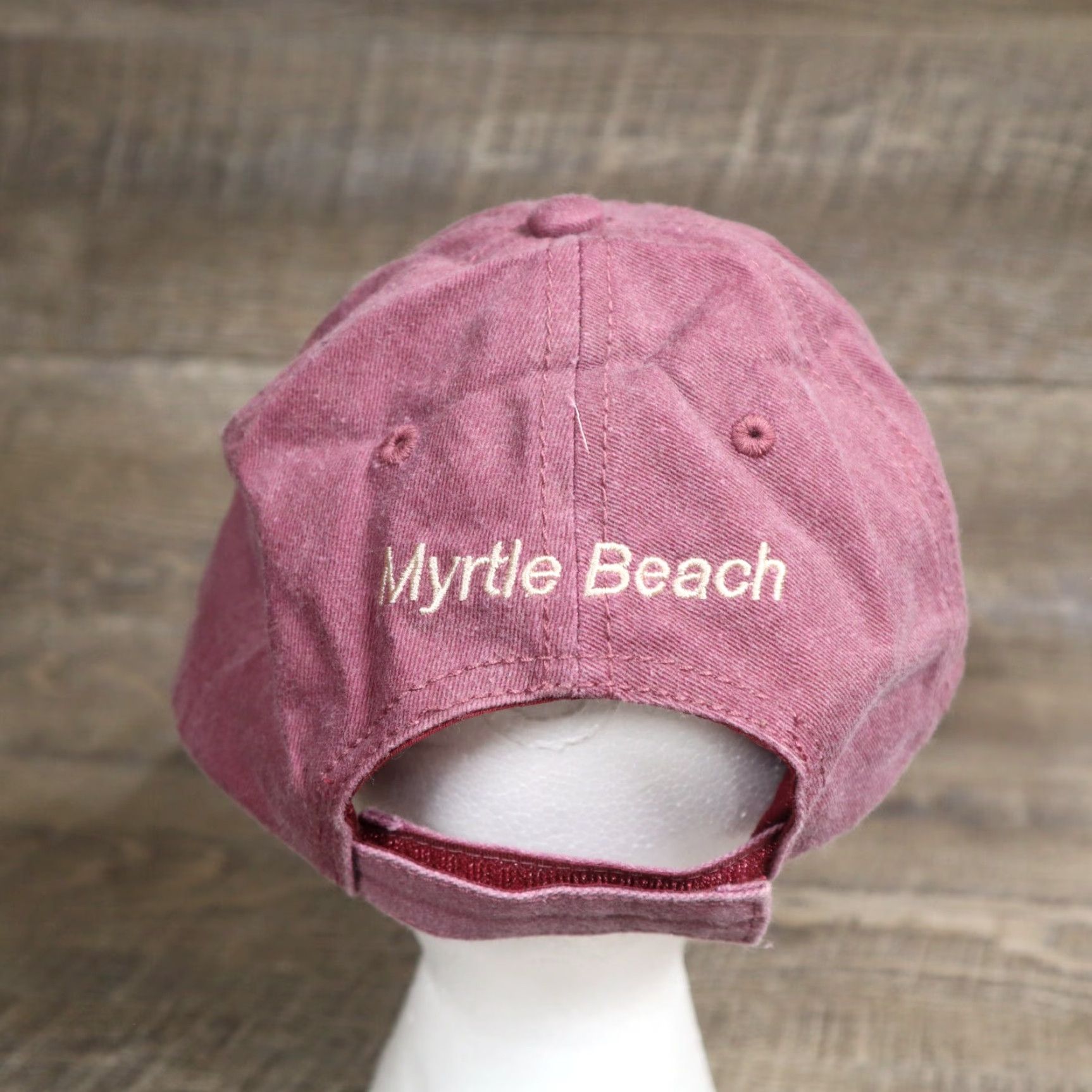 Vintage Myrtle Beach Baseball Cap Hat Red Adjustable Adult Unisex Adults Cotton Ocean Nautical South Carolina Beach 90s Fan Favorite Beach Hats Mens Size ONE SIZE - 4 Thumbnail