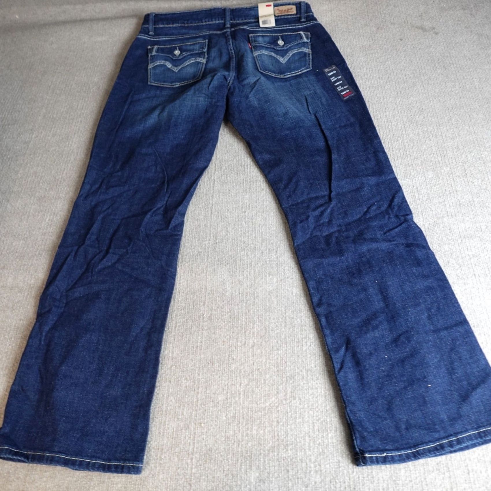 Levi's Levi's 529 Womens Jeans 33 Blue Mid Rise Bootcut 5-Pocket Denim Dark Cotton Blend Regular - Womens - Size 33 - Blue - 529 Model Size 24" / US 00 / IT 34 - 7 Thumbnail