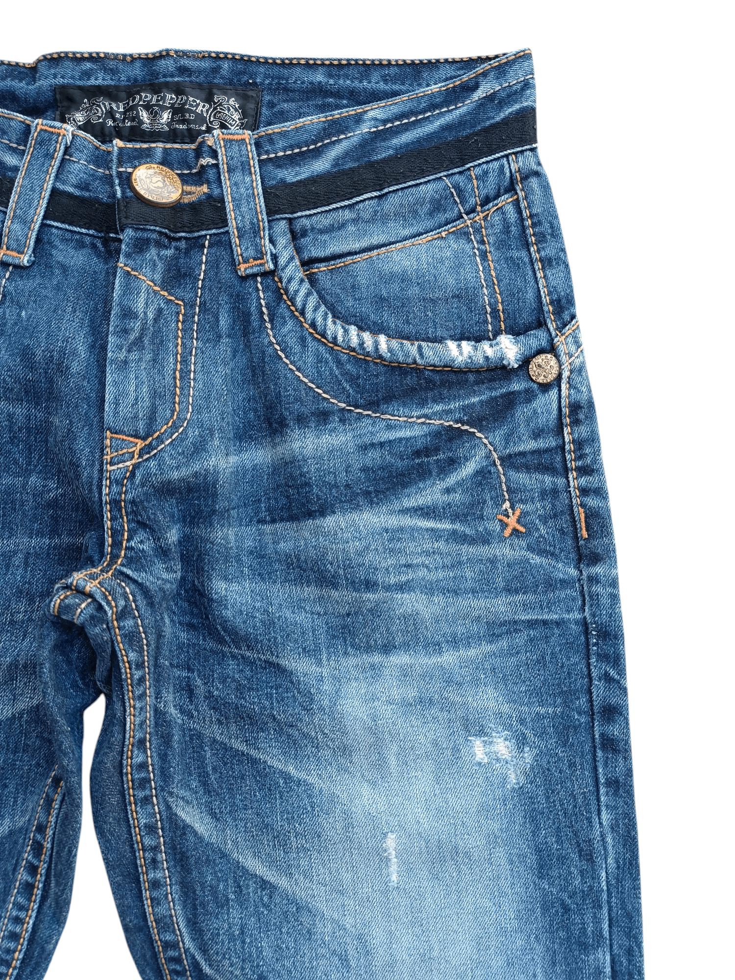 Japanese Brand Japan RedPepper Distressed Seditionaries Rare Design Denim Size US 30 / EU 46 - 9 Thumbnail