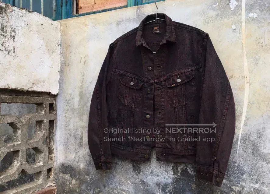 VINNY's vintage 80s lee denim jacket with unique dye. Size US M / EU 48-50 / 2 - 4 Thumbnail