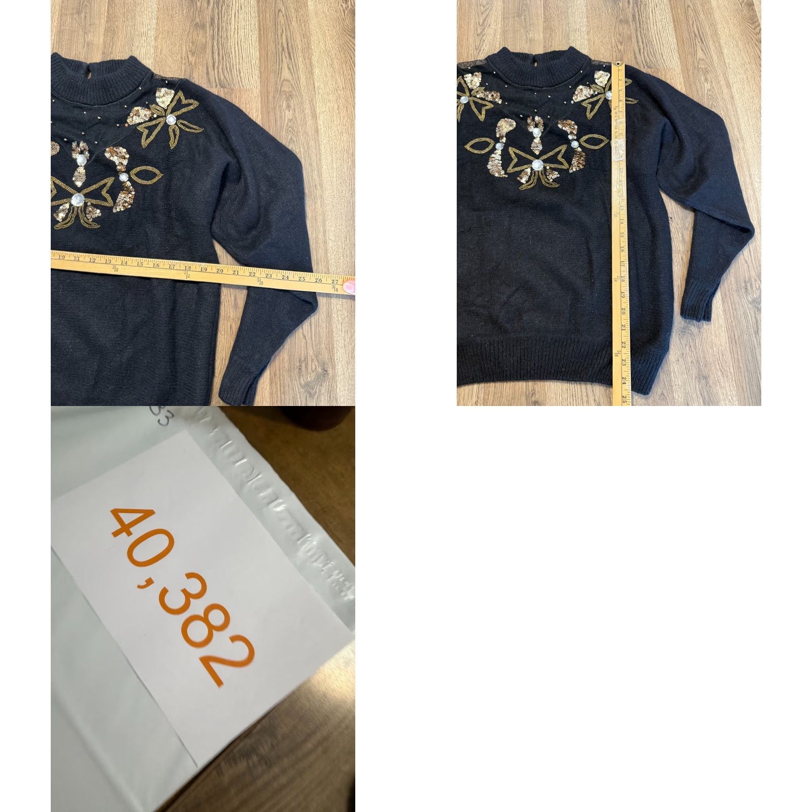 Vintage Work in Progress Sweater Women's Large Black Silk Blend Size L / US 10 / IT 46 - 8 Thumbnail