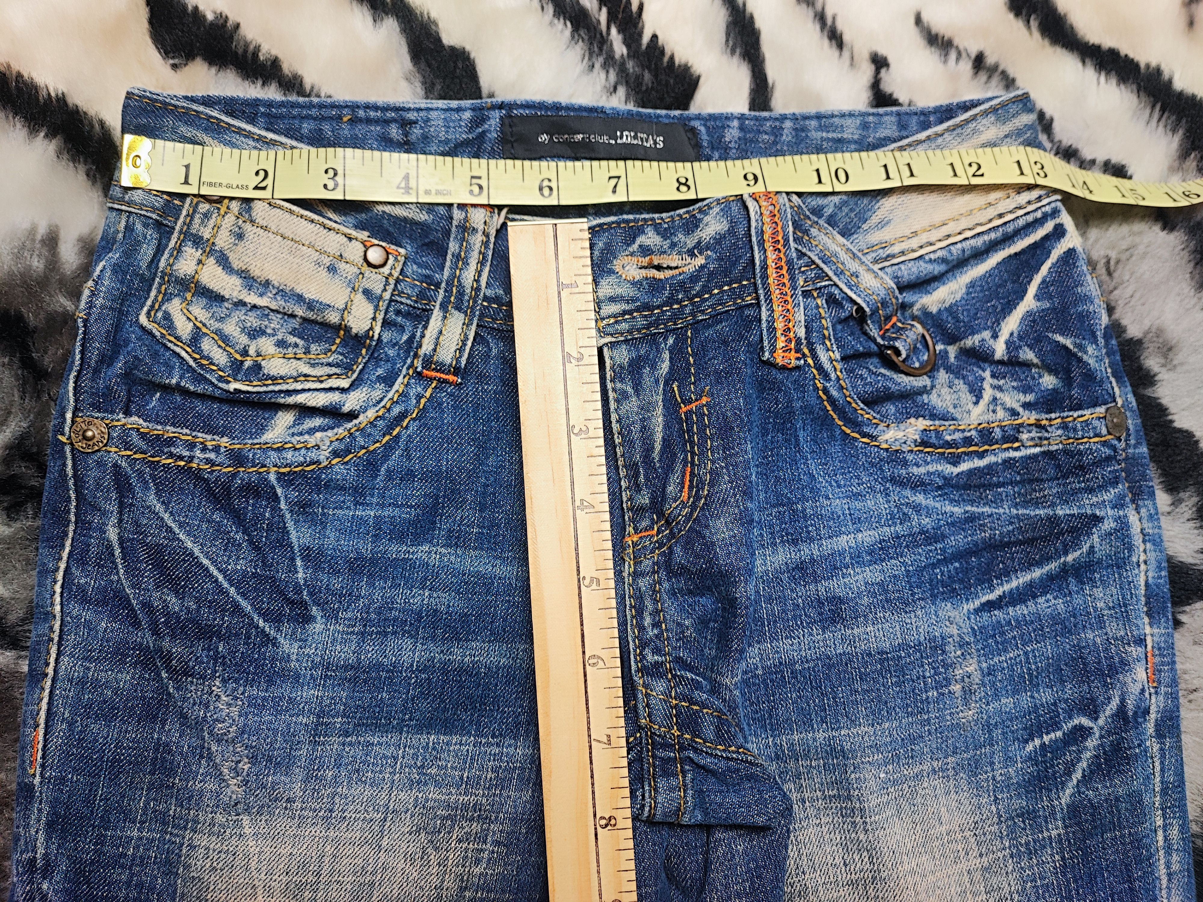 Kapital Yoshitomo Nara Lolita Flared Whisker Low Rise Jeans Size 26" / US 2 / IT 38 - 6 Thumbnail