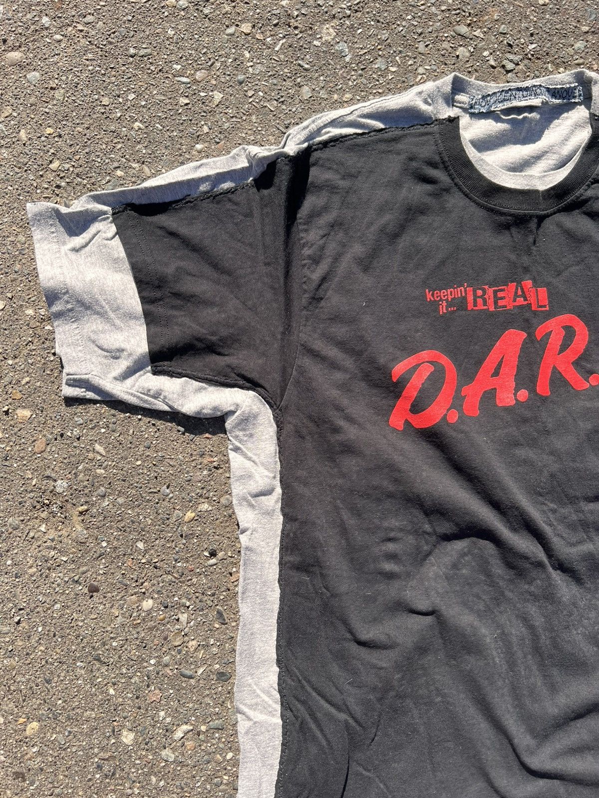 Vintage NovocentoNovantanove layered “Dare stencil patchwork t-shirt Size US XL / EU 56 / 4 - 4 Thumbnail