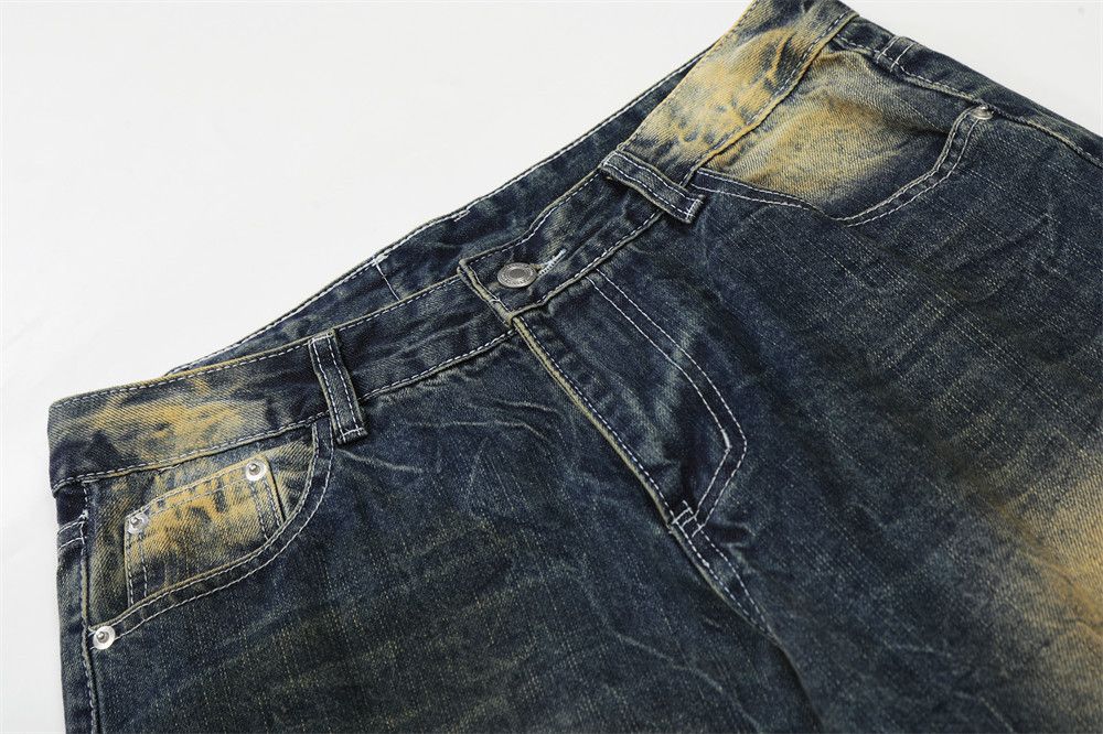 Vintage Men's Casual American Retro Gradient Washed Wide-Leg Jeans Size US 32 / EU 48 - 3 Thumbnail