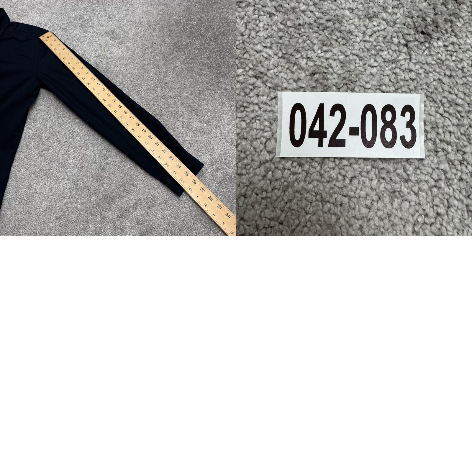 H&M H&M Slim Fit Easy Iron Dress Shirt Mens M Black Long Sleeve Classic Work Shirt Size 40R - 8 Thumbnail