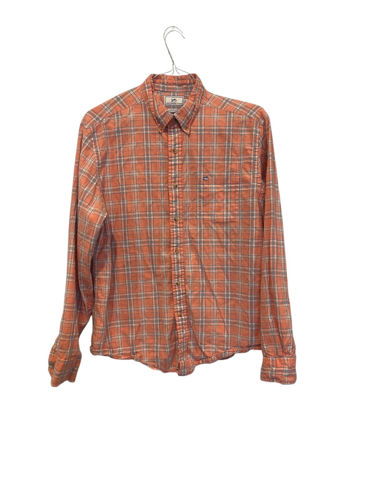 Southern Tide Southern Tide Long Sleeve Men’s Button Down Pink Plaid Linen Size US XL / EU 56 / 4 - 1 Thumbnail