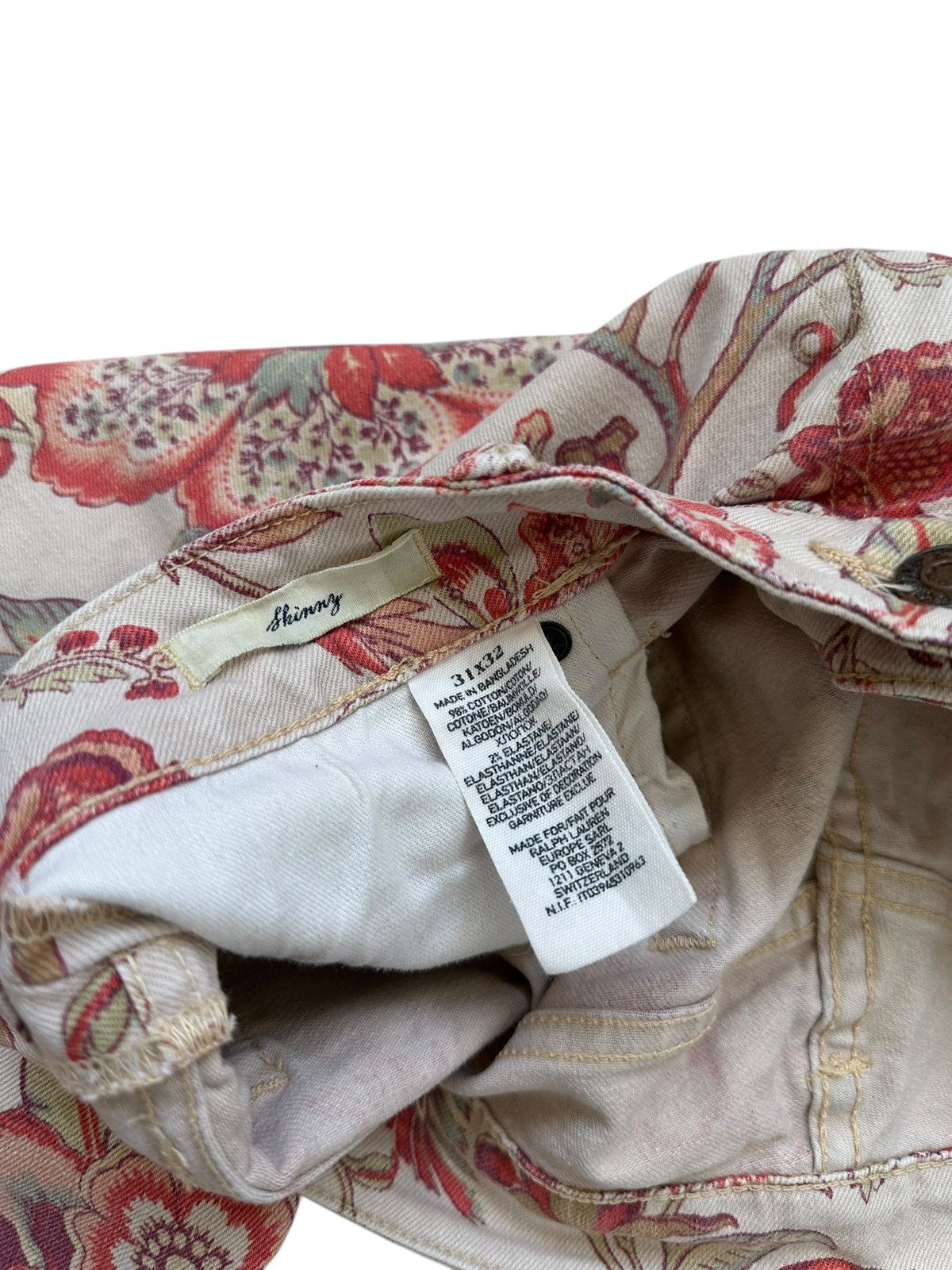 Denim & Supply Ralph Lauren Denim & Supply Ralph Lauren Floral Flowers Skinny Jeans Size 31" - 10 Thumbnail