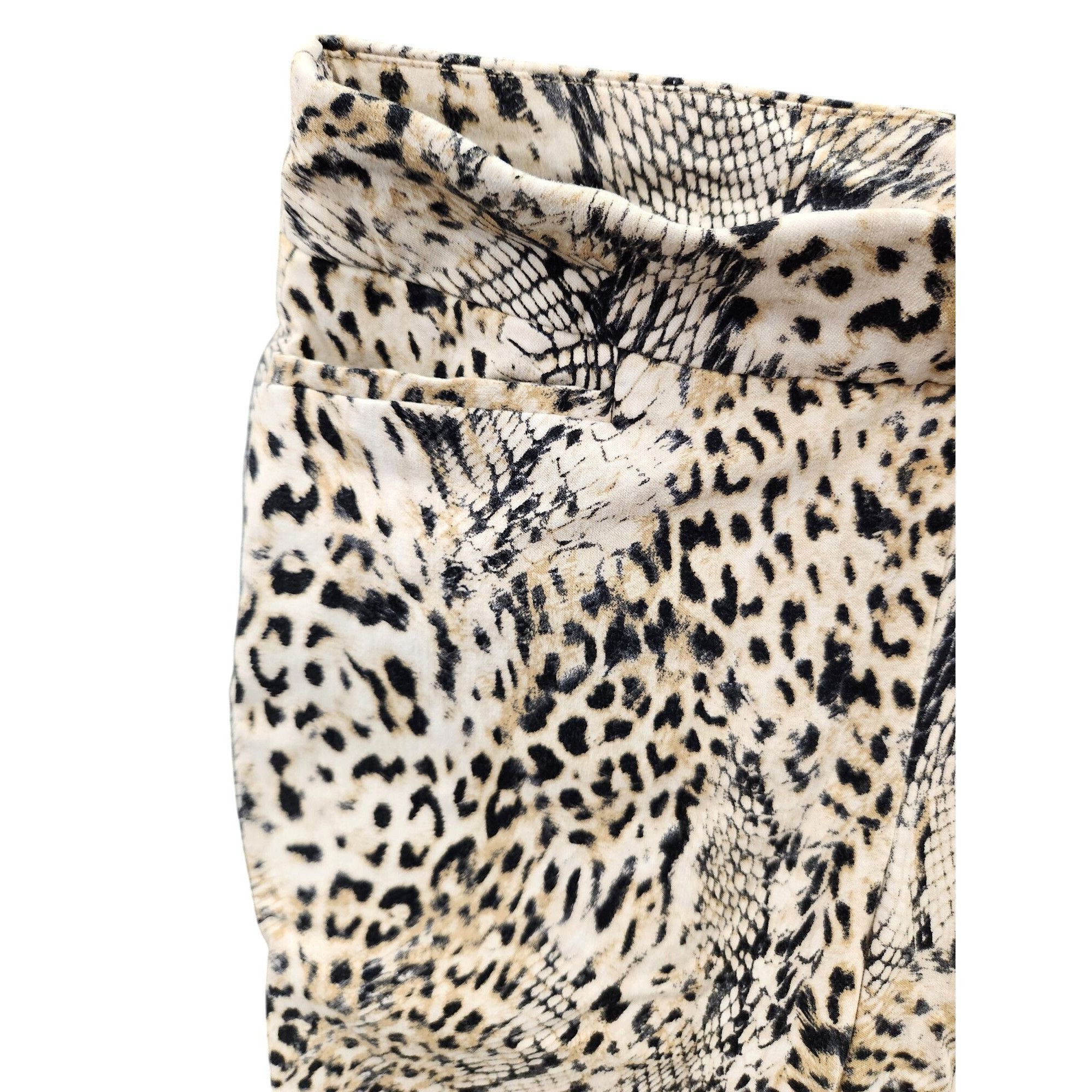 Chicos Chicos Womens Leopard Print Slim Pants Size 00 US 2 Rayon Bl Size 24" / US 00 / IT 34 - 4 Thumbnail