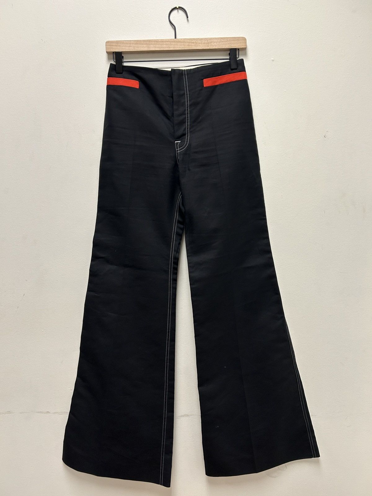 Celine FW14 Contrast Stitch Flare Trousers Size 26" / US 2 / IT 38 - 1 Thumbnail