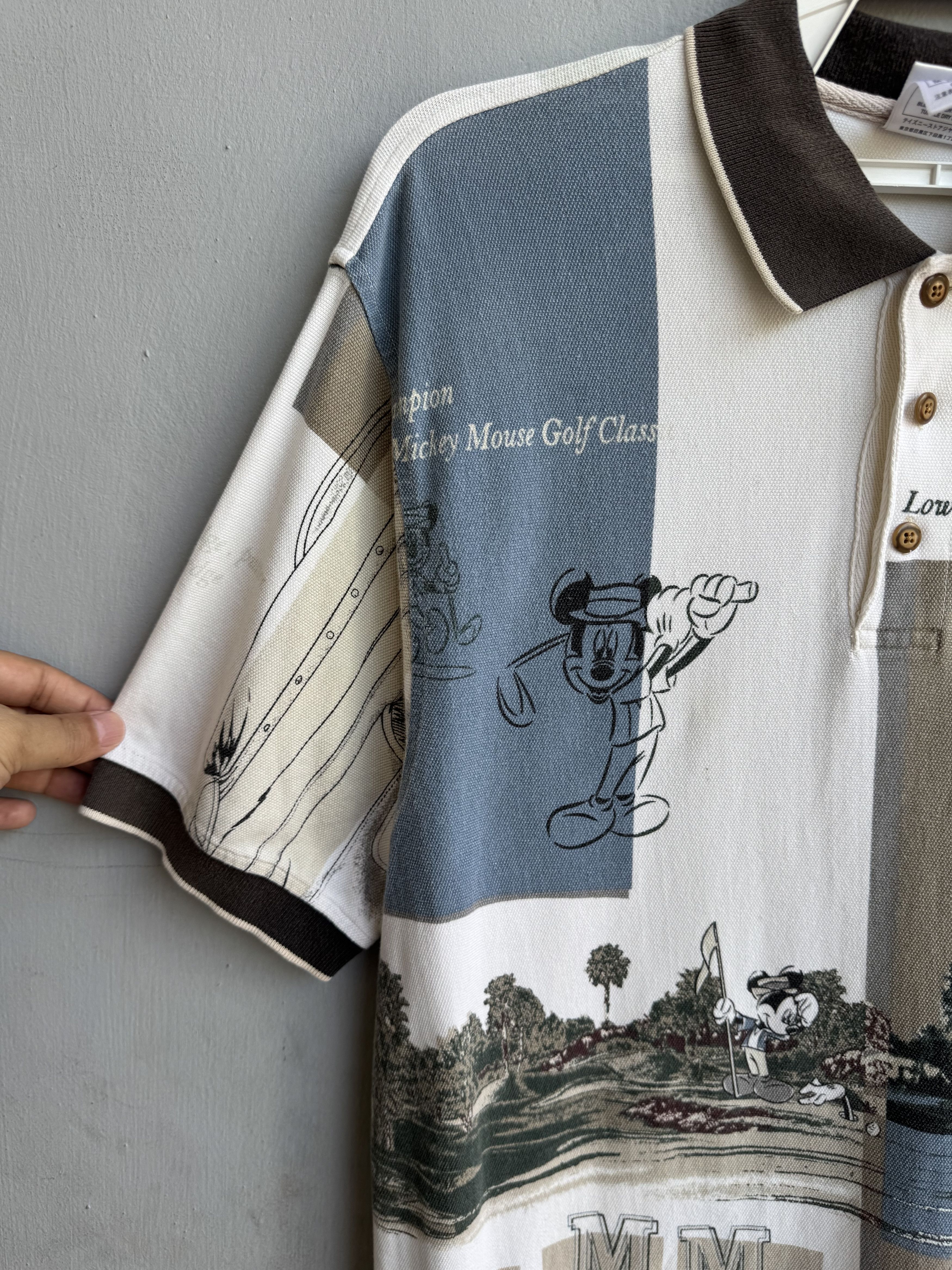 Disney × Vintage Vintage Mickey Mouse Disney AOP Polo Shirt Size US M / EU 48-50 / 2 - 2 Thumbnail