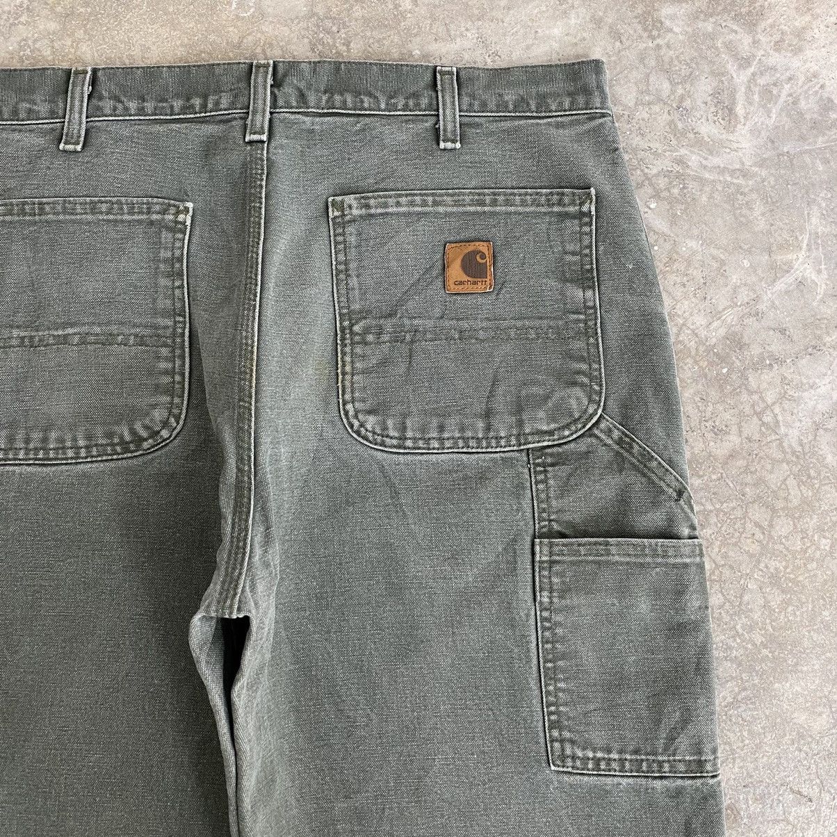 Carhartt Vintage Carhartt Faded Moss Green Carpenter Work Pants Size US 34 / EU 50 - 21 Thumbnail