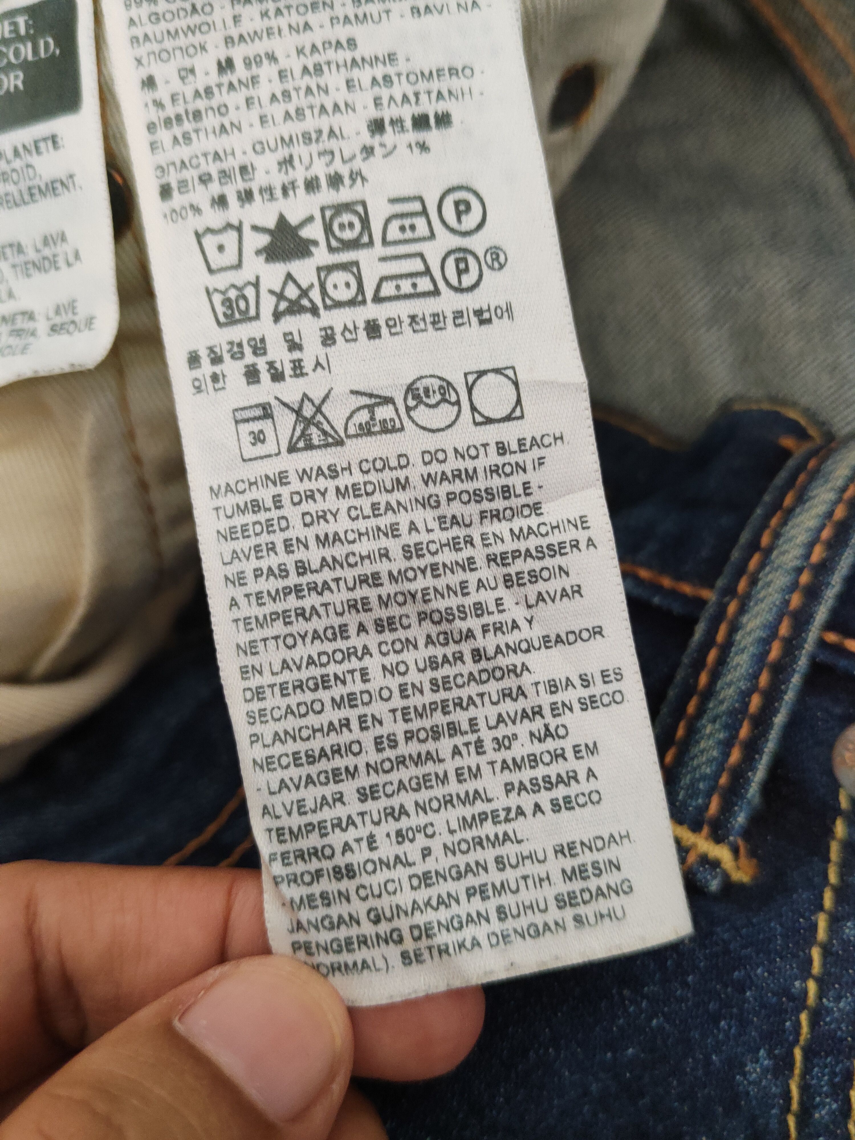 Levi's Levi's Dark Blue Distressed Ripped Jeans #W1401 Size US 31 - 20 Thumbnail