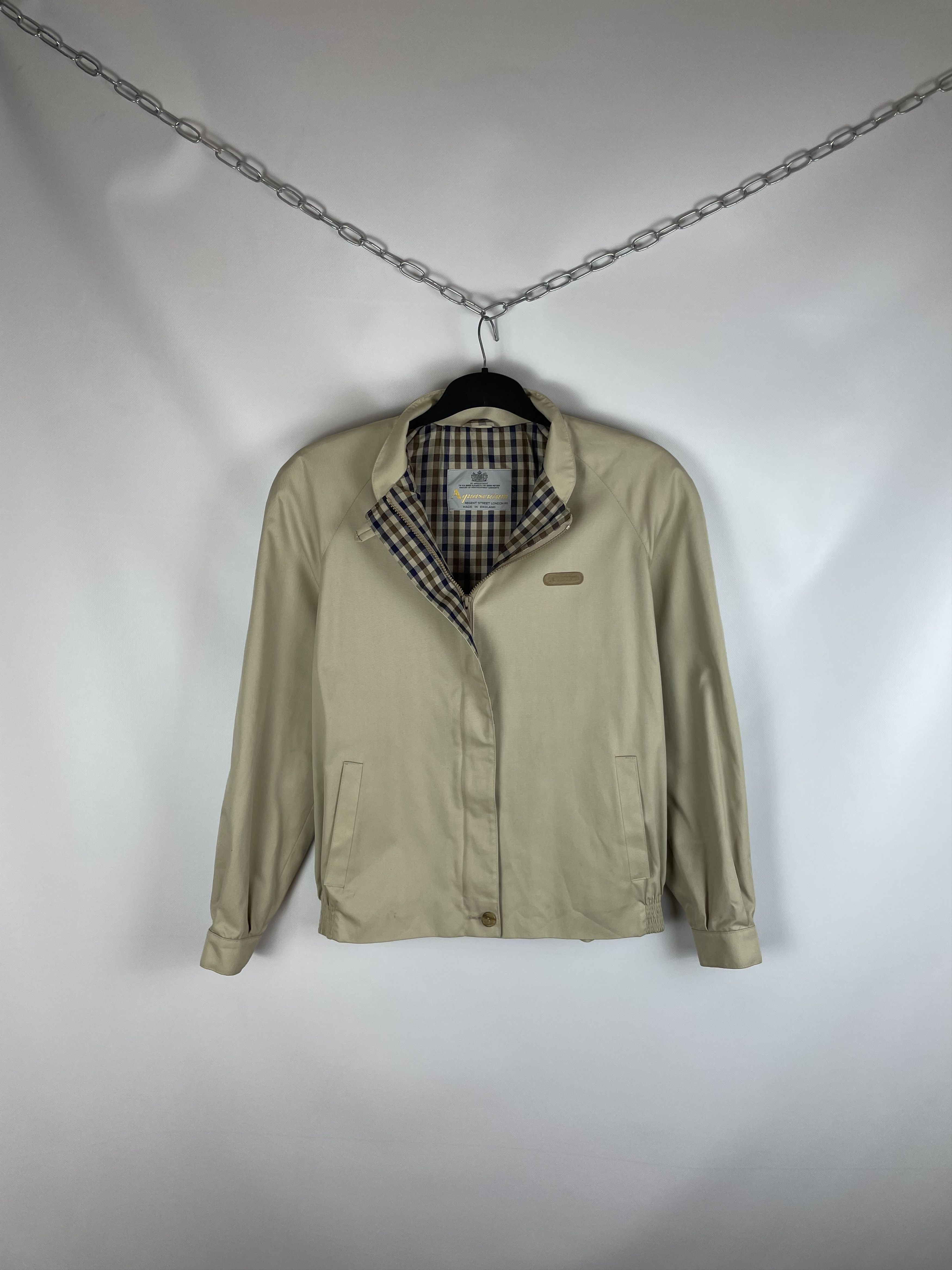 Vintage Aquascutum Check Lining Bomber Zip Jacket