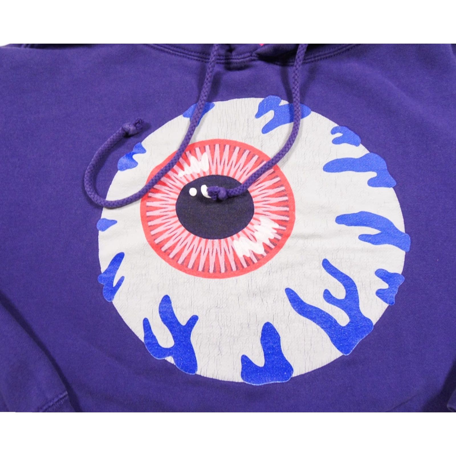 Vintage VINTAGE Mishka NYC Hoodie Mens Medium Purple Eyeball Skateboard Logo Pullover Streetwear Size US M / EU 48-50 / 2 - 2 Thumbnail