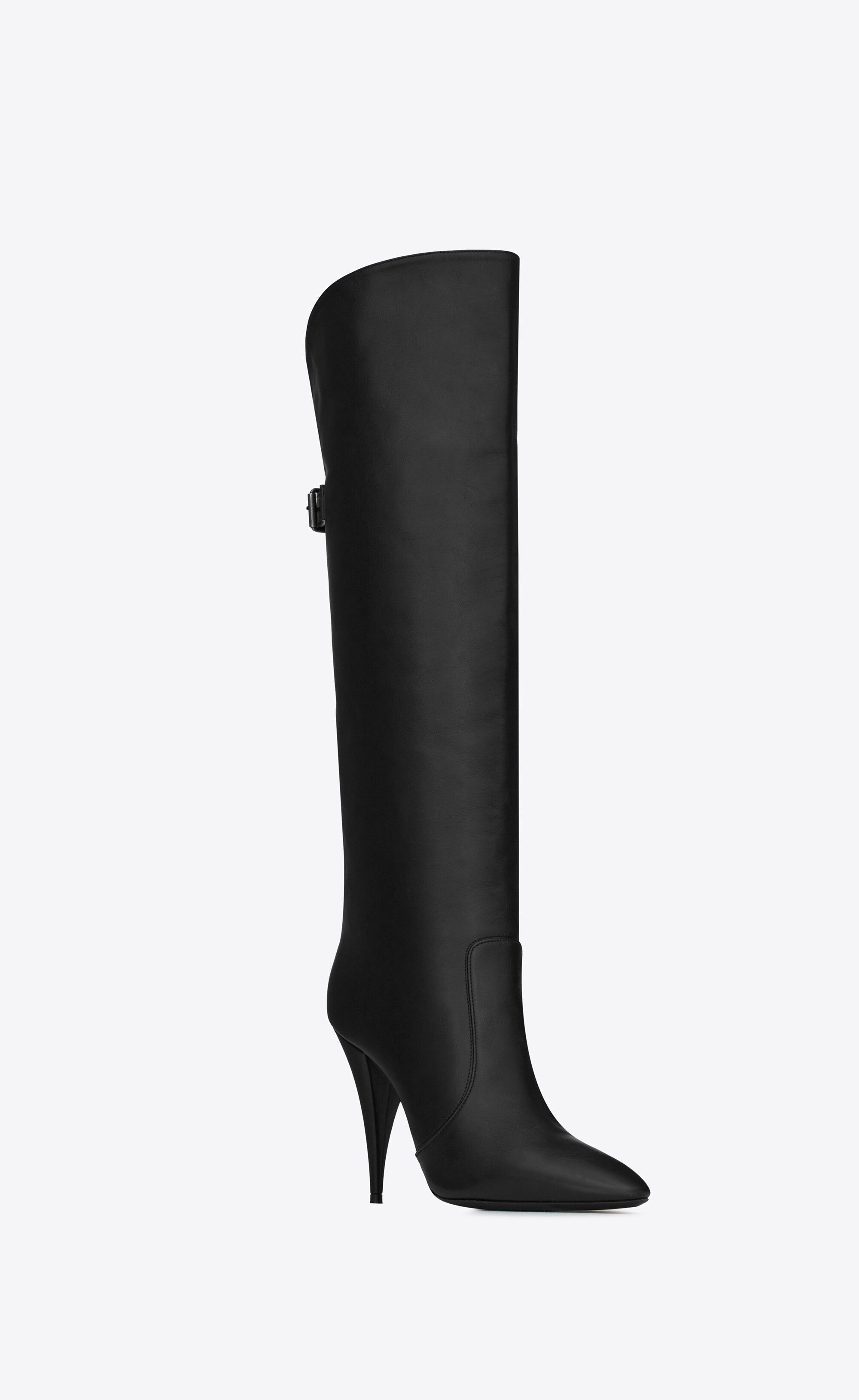 Saint Laurent Paris o1bcso1str1224 Harper Boots In Smooth Leather in Black Size US 8 / IT 38 - 5 Thumbnail