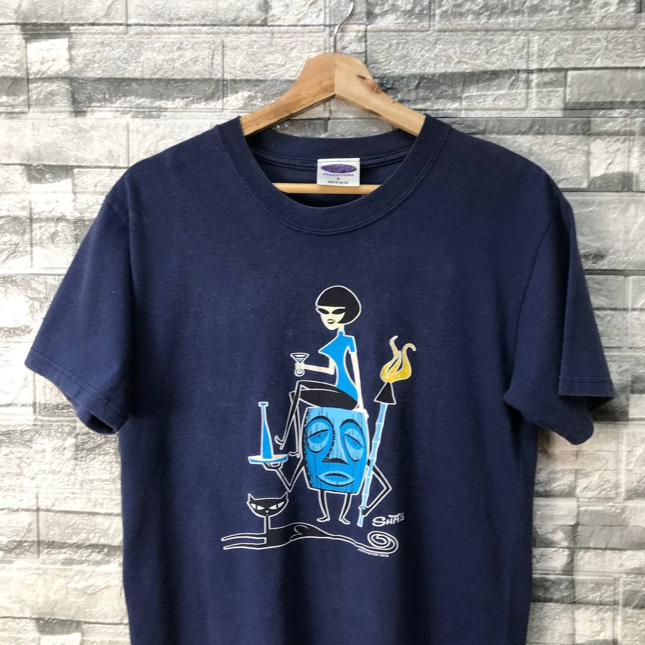 Hook-Ups × Vintage VINTAGE Y2K POSTERPOP SHAG SKATEBOARD HOOK-UPS FADED BLU Size US S / EU 44-46 / 1 - 3 Thumbnail
