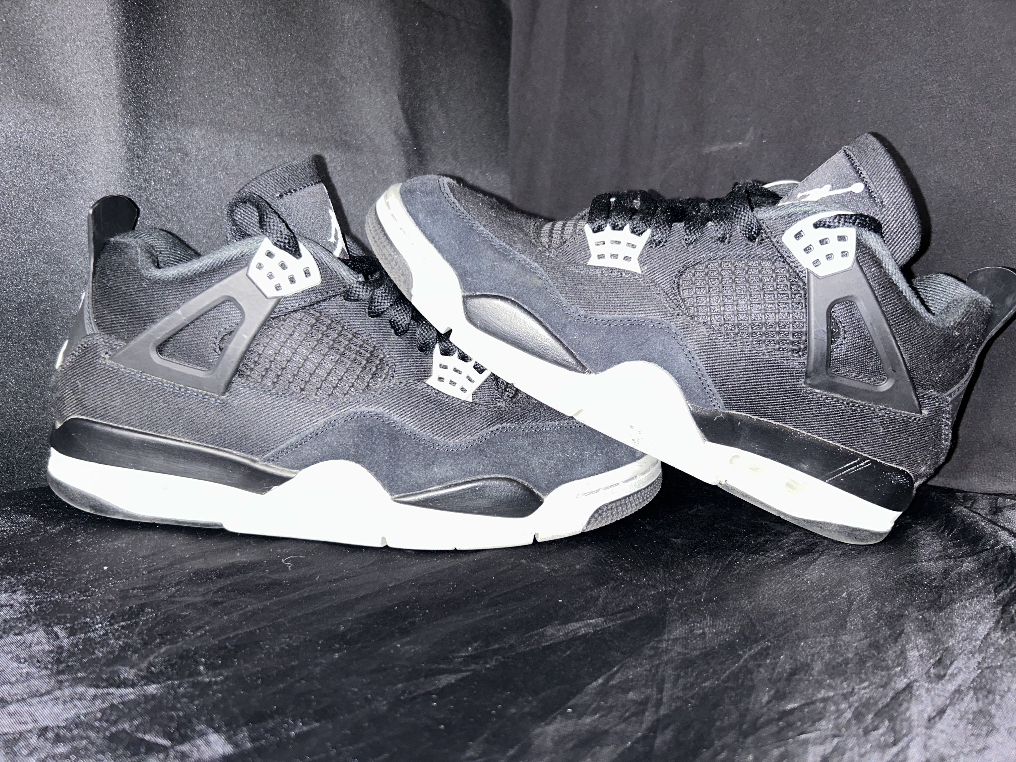 Jordan Brand Air Jordan 4 Retro Black Canvas Size US 9.5 / EU 42-43 - 4 Thumbnail