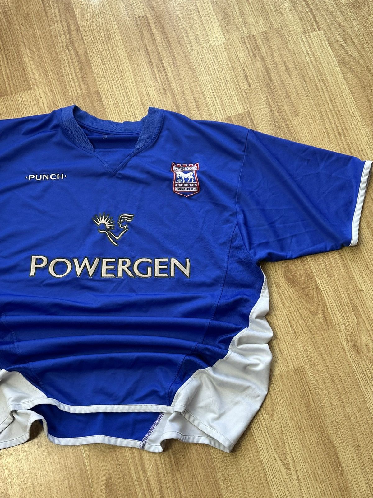 Vintage 🔥 Ipswich Town FC 2003 2004 Home Punch Shirt Jersey Soccer Size US XL / EU 56 / 4 - 2 Thumbnail