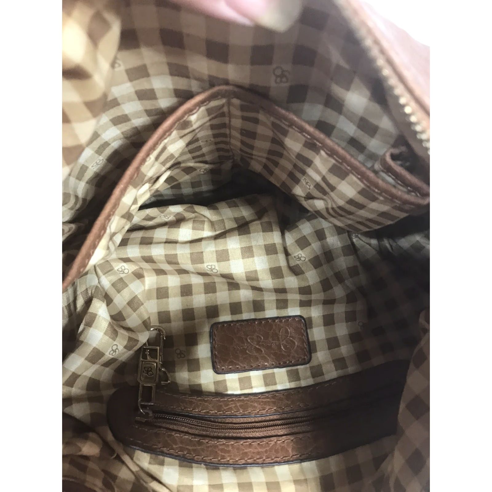 Jessica Simpson Jessica Simpson Caramel Faux Leather Shoulder Bag Large 16 in Business Casual Travel Womens Size ONE SIZE - 5 Thumbnail