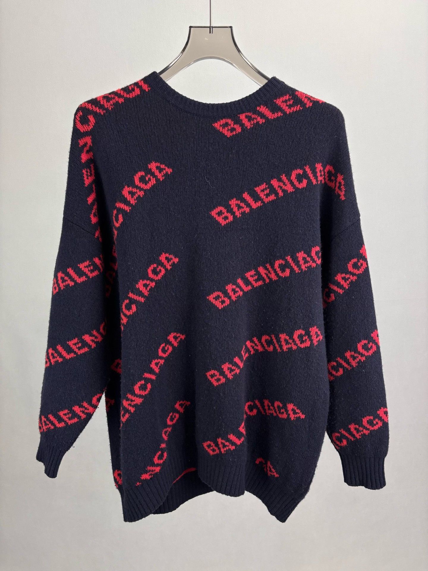 Balenciaga Balenciaga All-Over Logo Sweater Size US S / EU 44-46 / 1 - 1 Thumbnail