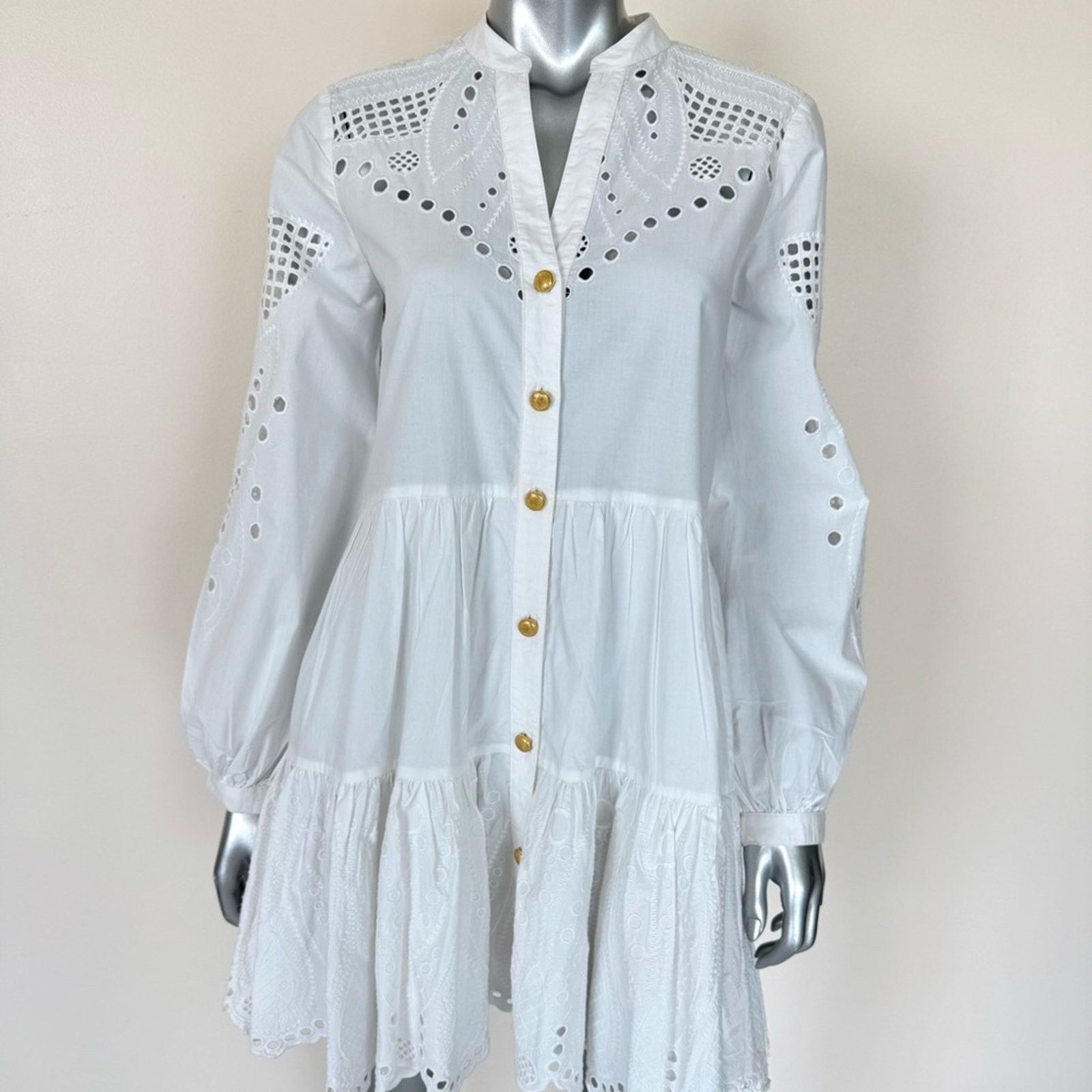 Veronica Beard Veronica Beard women white cotton layette dress size 4US Size S / US 4 / IT 40 - 2 Thumbnail