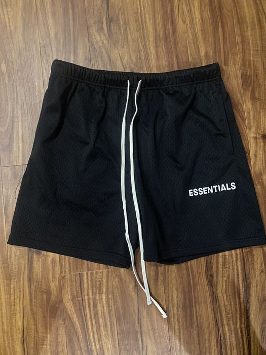 FEAR OF GOD FOG Essentials Drawstring Shorts Black Men's - FOG Essentials -  US