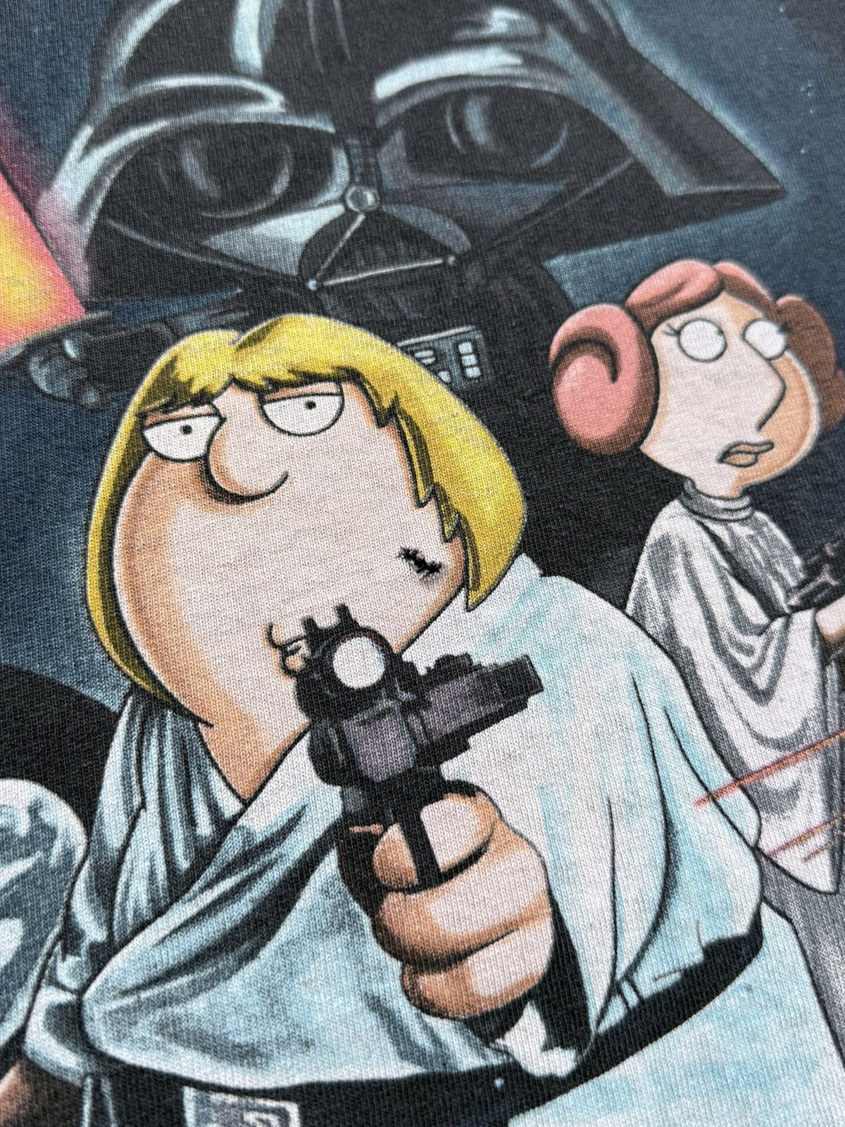 Cartoon Network Vintage Family Guy Star Wars Parody TV T-Shirt Size US L / EU 52-54 / 3 - 7 Thumbnail