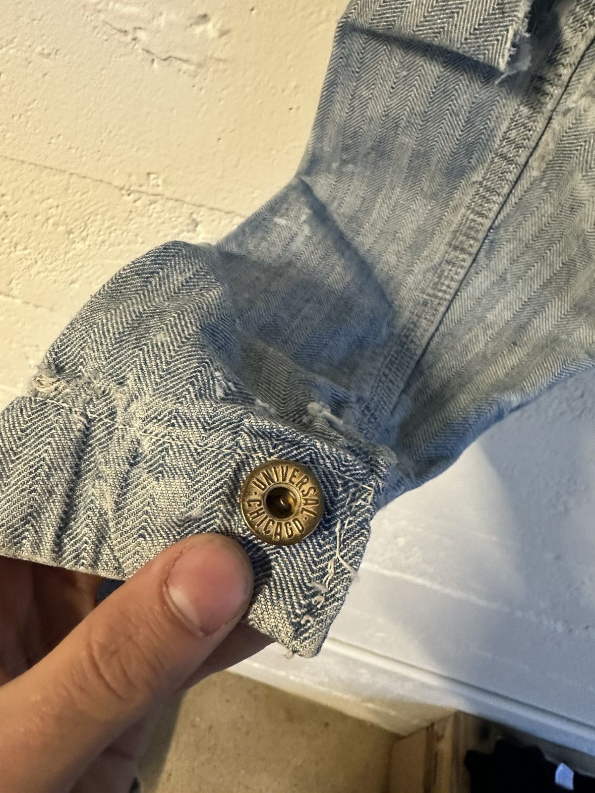 Vintage Universal Overall Co. Thrashed HBT Coverall Jacket Size US S / EU 44-46 / 1 - 6 Thumbnail