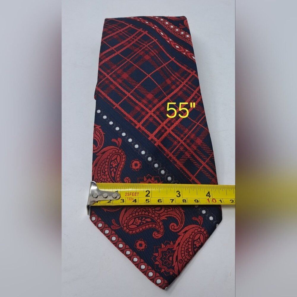 Yves Saint Laurent Yves Saint Laurent Vintage Neck Tie Tartain Plaid Paisley S Size ONE SIZE - 2 Thumbnail