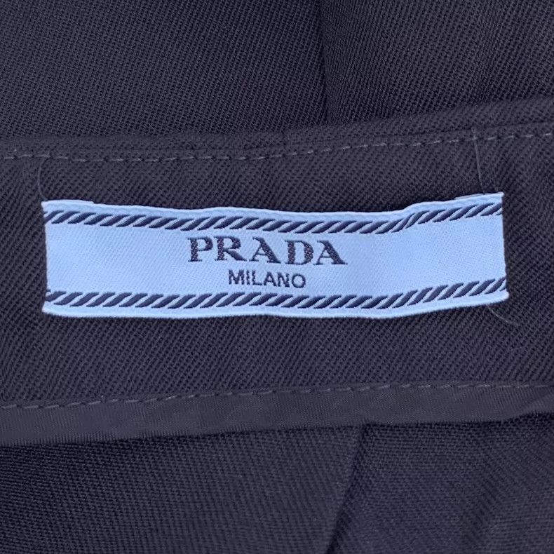 Prada Prada Pleated Skirt in Deep Blue Color-2506 Size 37" - 6 Thumbnail