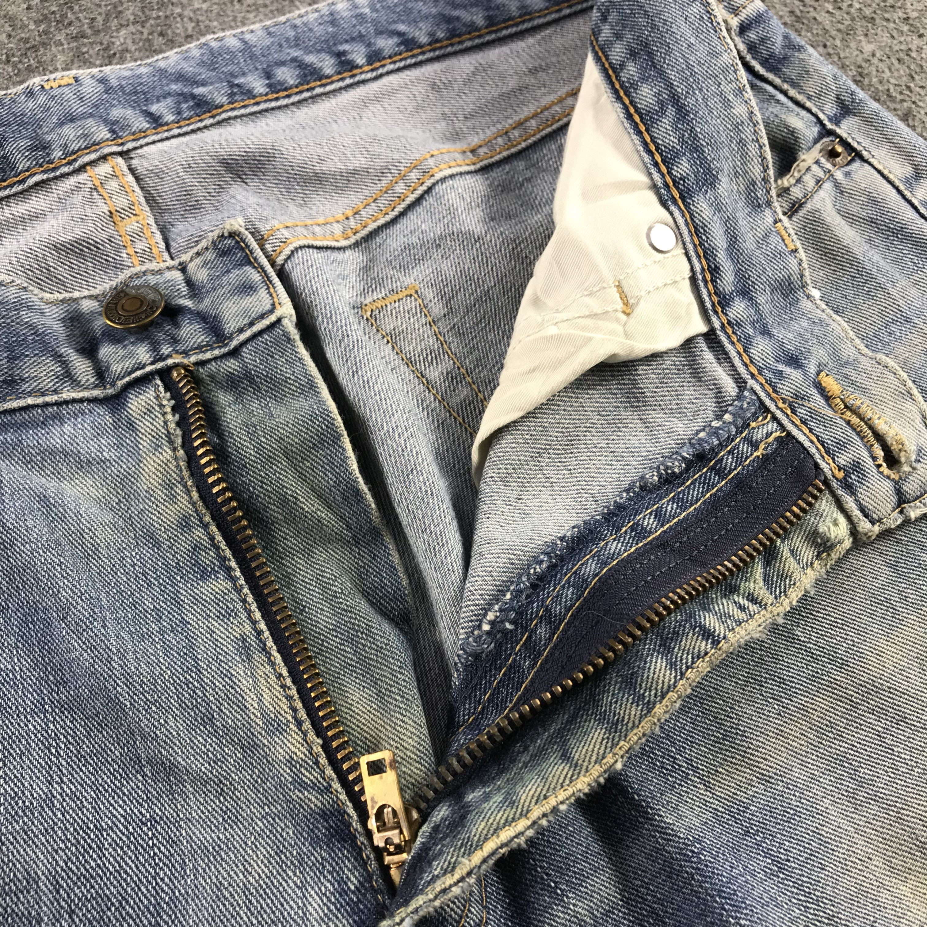 Edwin Vintage Edwin Jeans Distress Faded Blue Denim KJ3410 Size US 33 - 8 Thumbnail