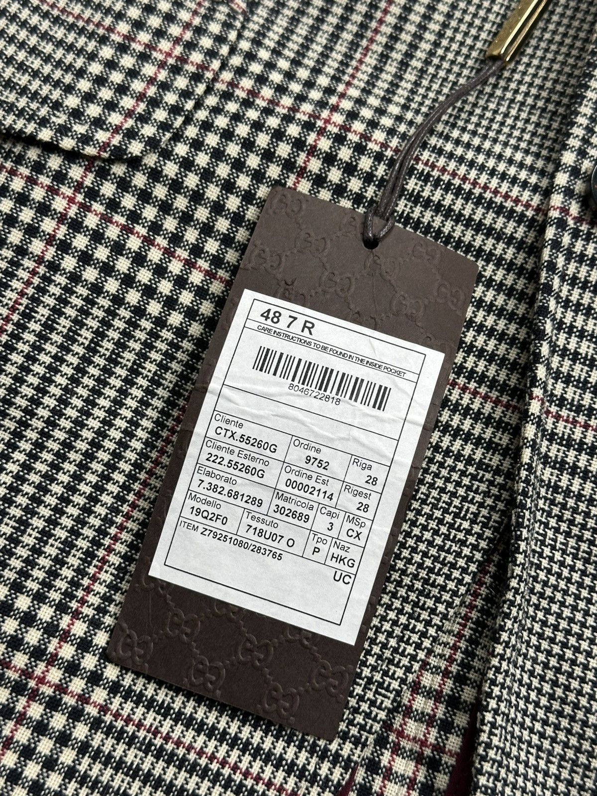 Gucci Gucci - Mohair Houndstooth Blazer Jacket - Peak Lapel Collar Size 48R - 11 Thumbnail