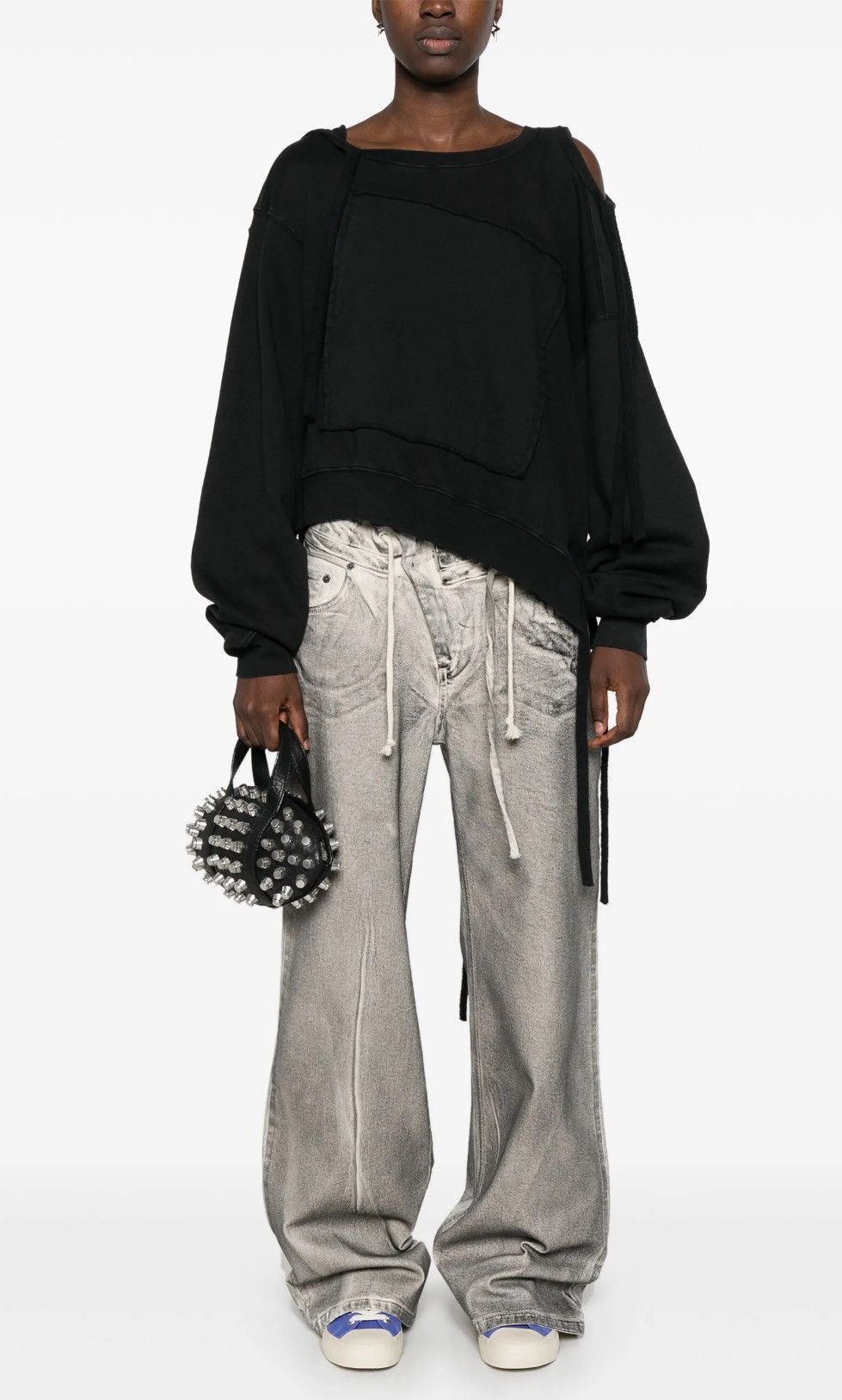 Ottolinger OTTOLINGER Off white and black double fold jeans Size US 26 / EU 42 - 2 Thumbnail