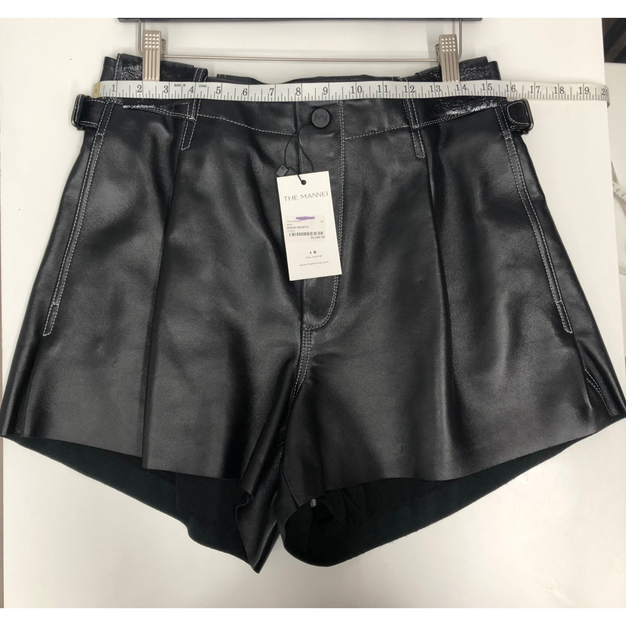 Other Black Leather Shorts - The Mannei -SAKIB -EU 40 / USA Size 1 Size 32" / US 10 / IT 46 - 7 Thumbnail