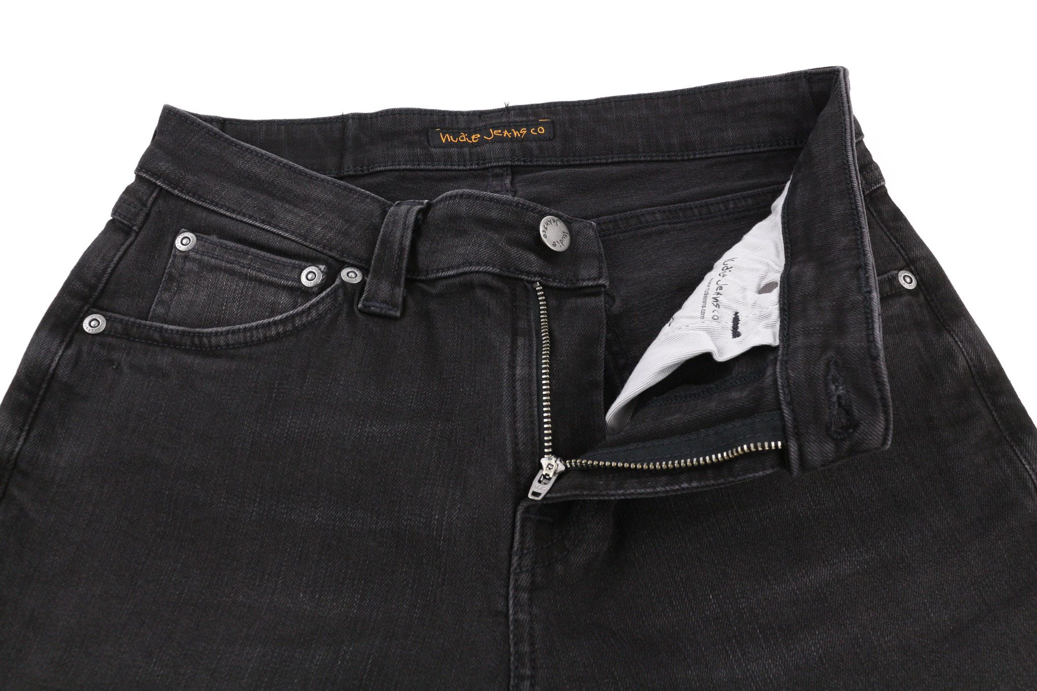 Nudie Jeans SKINNY LIN USED BLACK W29/L32 Organic Cotton Jeans 80430 Size US 29 - 4 Thumbnail