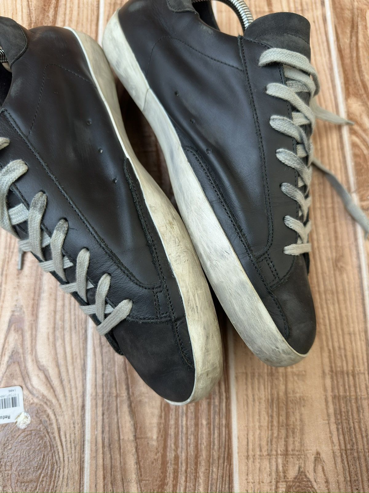 Golden Goose Golden Goose Superstar Black Leather Suede Lowtop Sneaks Size US 9 / EU 42 - 8 Thumbnail