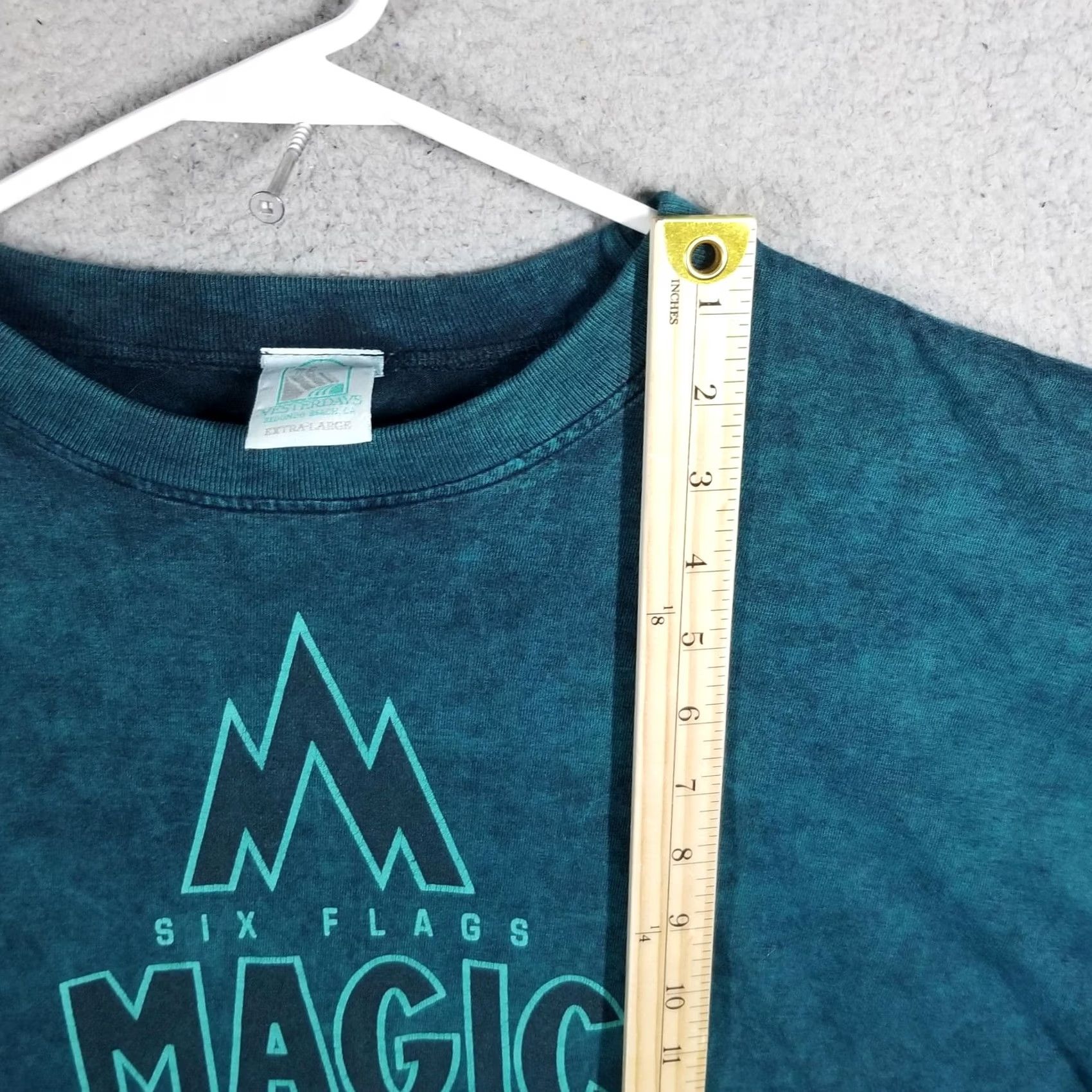 Vintage VINTAGE Yesterday's Six Flags Magic Mountain Shirt Mens XL Blue Graphic Tee Size US XL / EU 56 / 4 - 4 Thumbnail