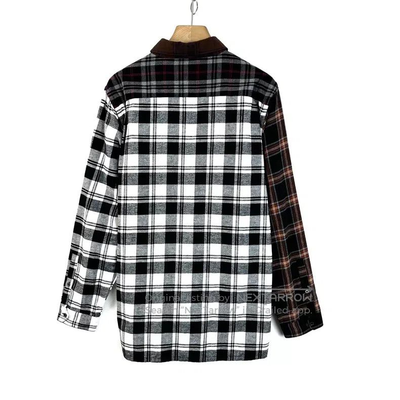 Loewe Loewe size 39 Black Chest Leather Patch Logo Checkered Shir Size US XXS / EU 40 - 2 Thumbnail