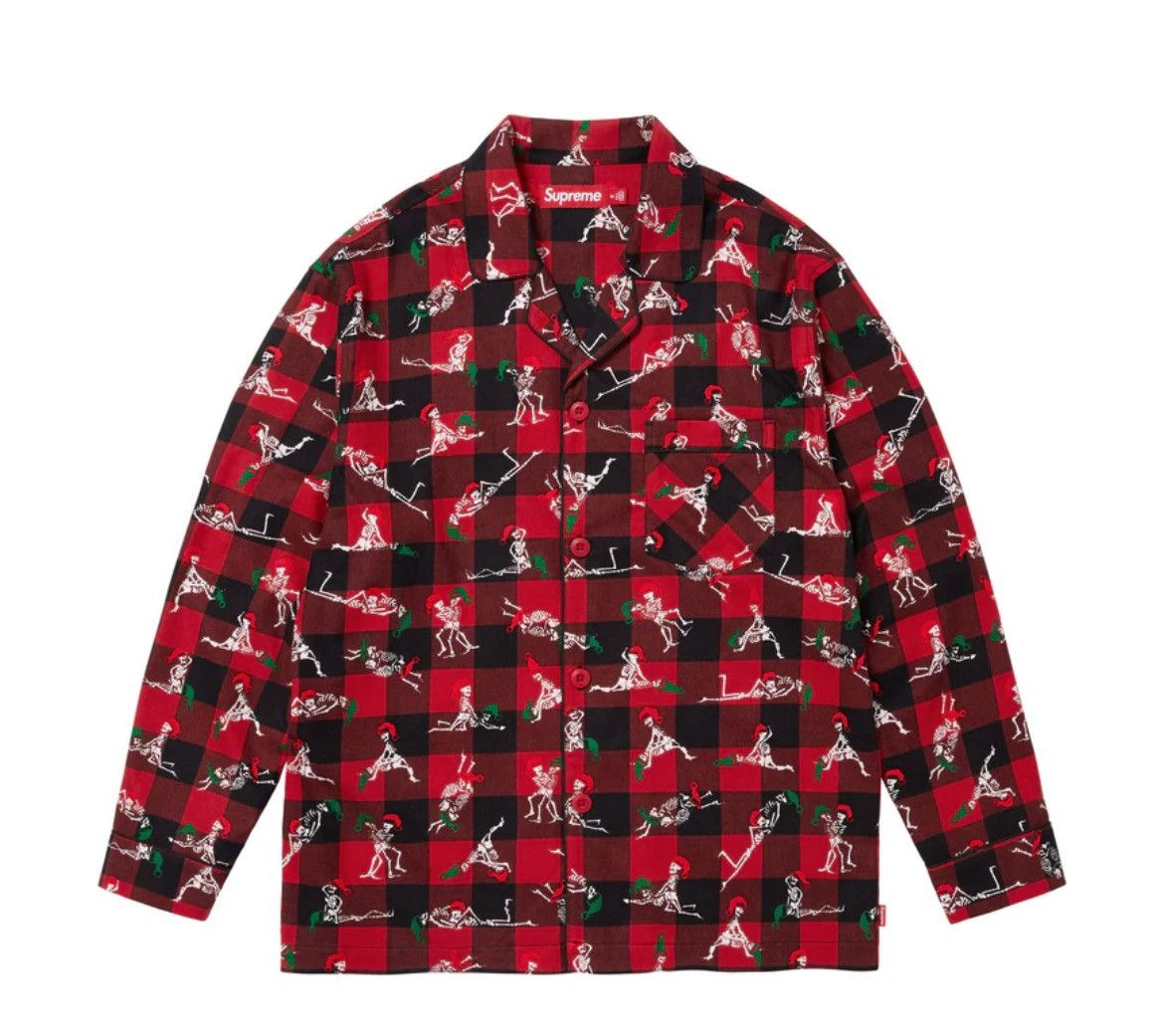 Supreme Supreme Holiday Pajama Set Red Plaid Size Large Size ONE SIZE - 2 Thumbnail