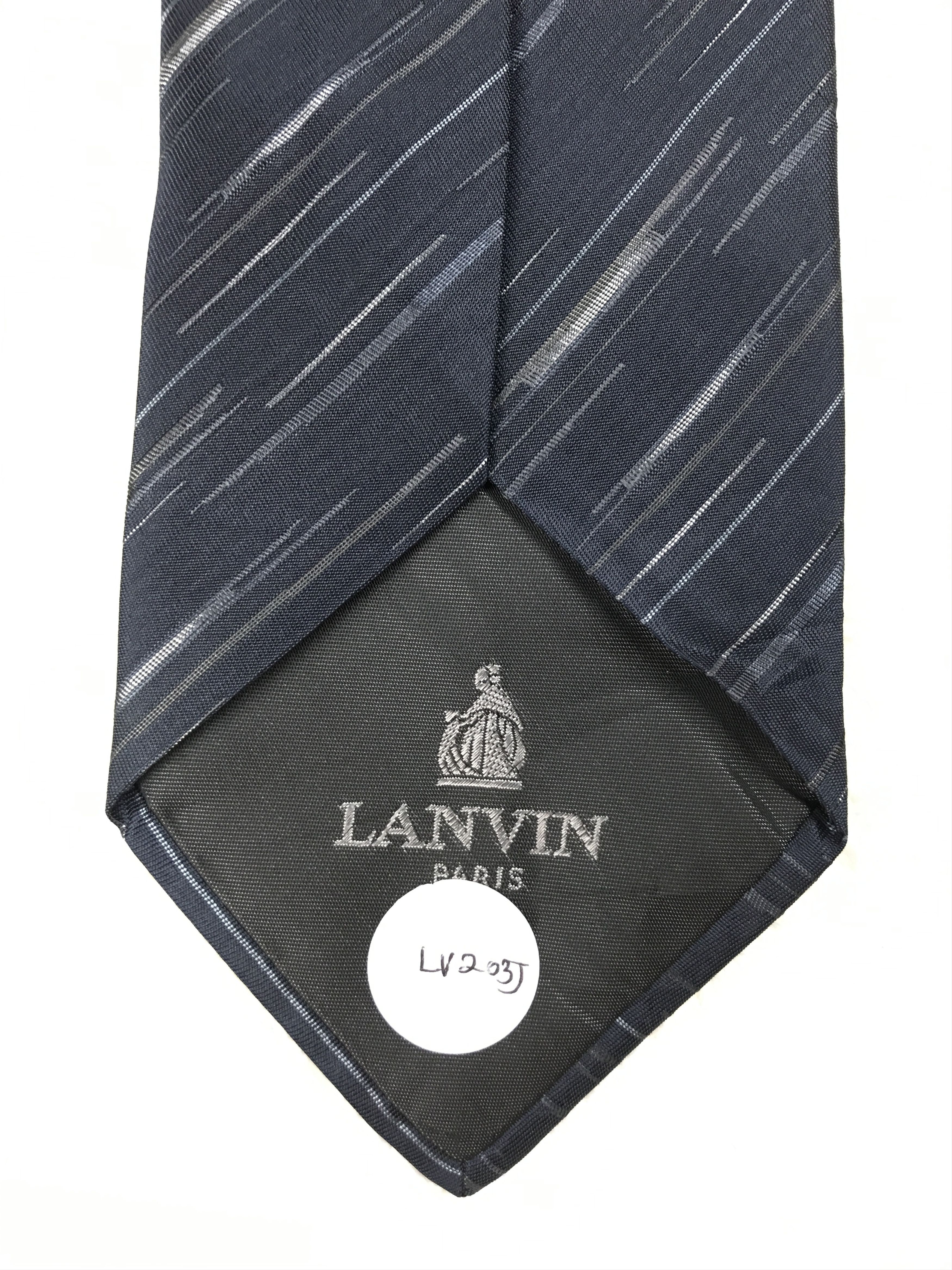 Designer × Lanvin × Vintage Vintage Lanvin Silk Necktie Size ONE SIZE - 7 Thumbnail