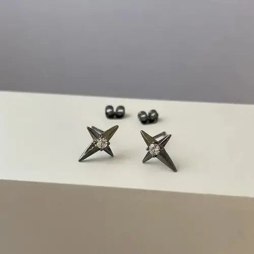 Designer × Other Small Mini Star Stud Earrings for Men Women,CZ Star Earrings Size ONE SIZE - 3 Thumbnail