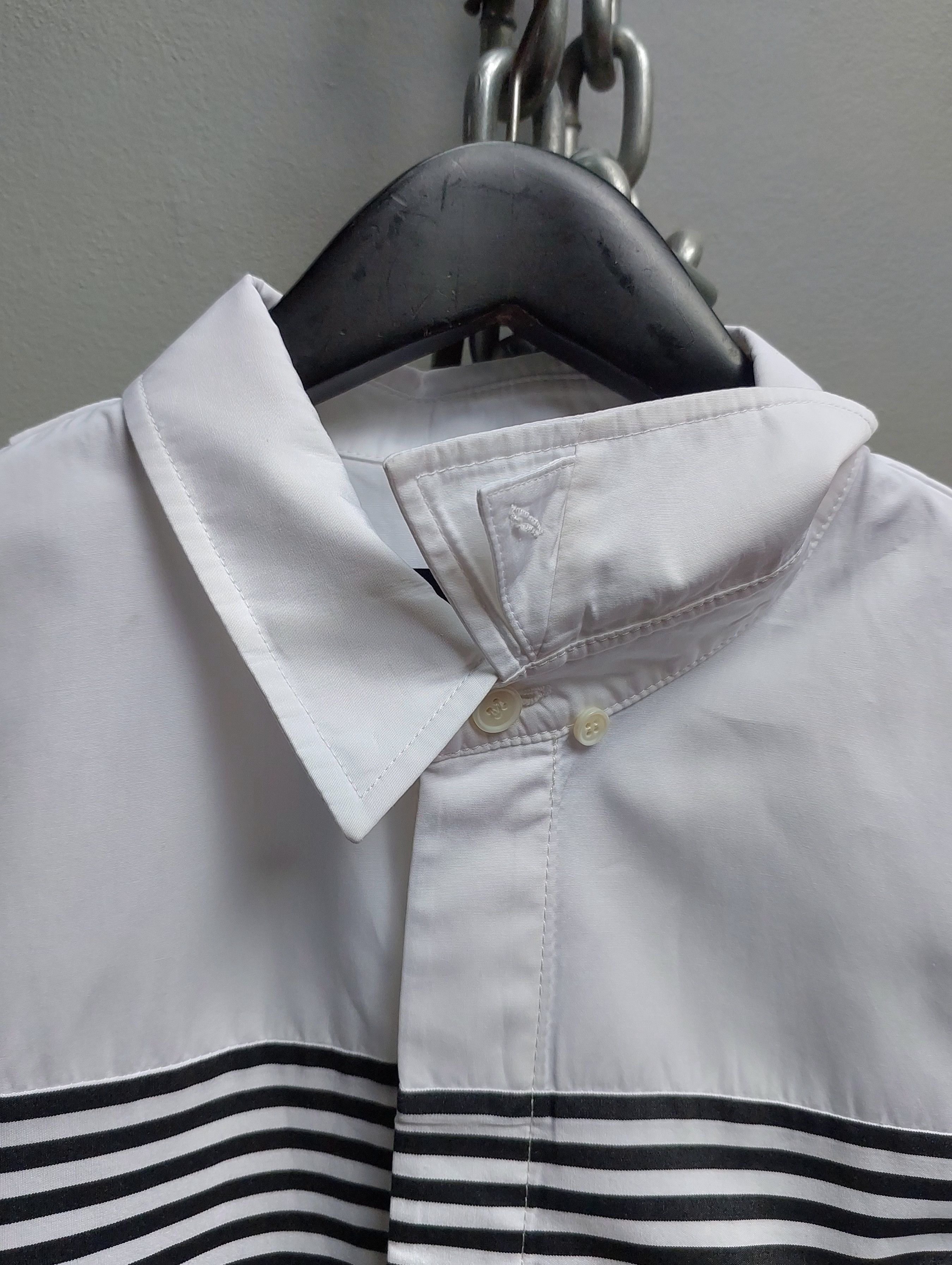 Juun.J Juun J Striped Panel Button-Down Shirt Size US S / EU 44-46 / 1 - 5 Thumbnail