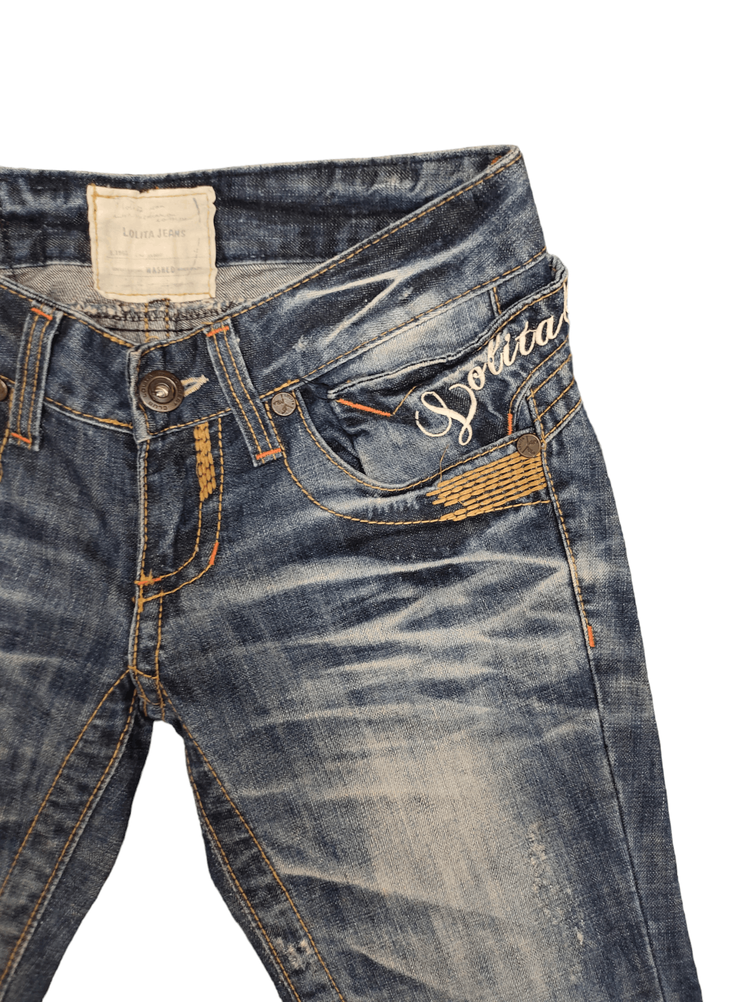 If Six Was Nine Flare Jeans Lolita Clawmark Distressed Denim Boot Cut Size US 27 - 18 Thumbnail