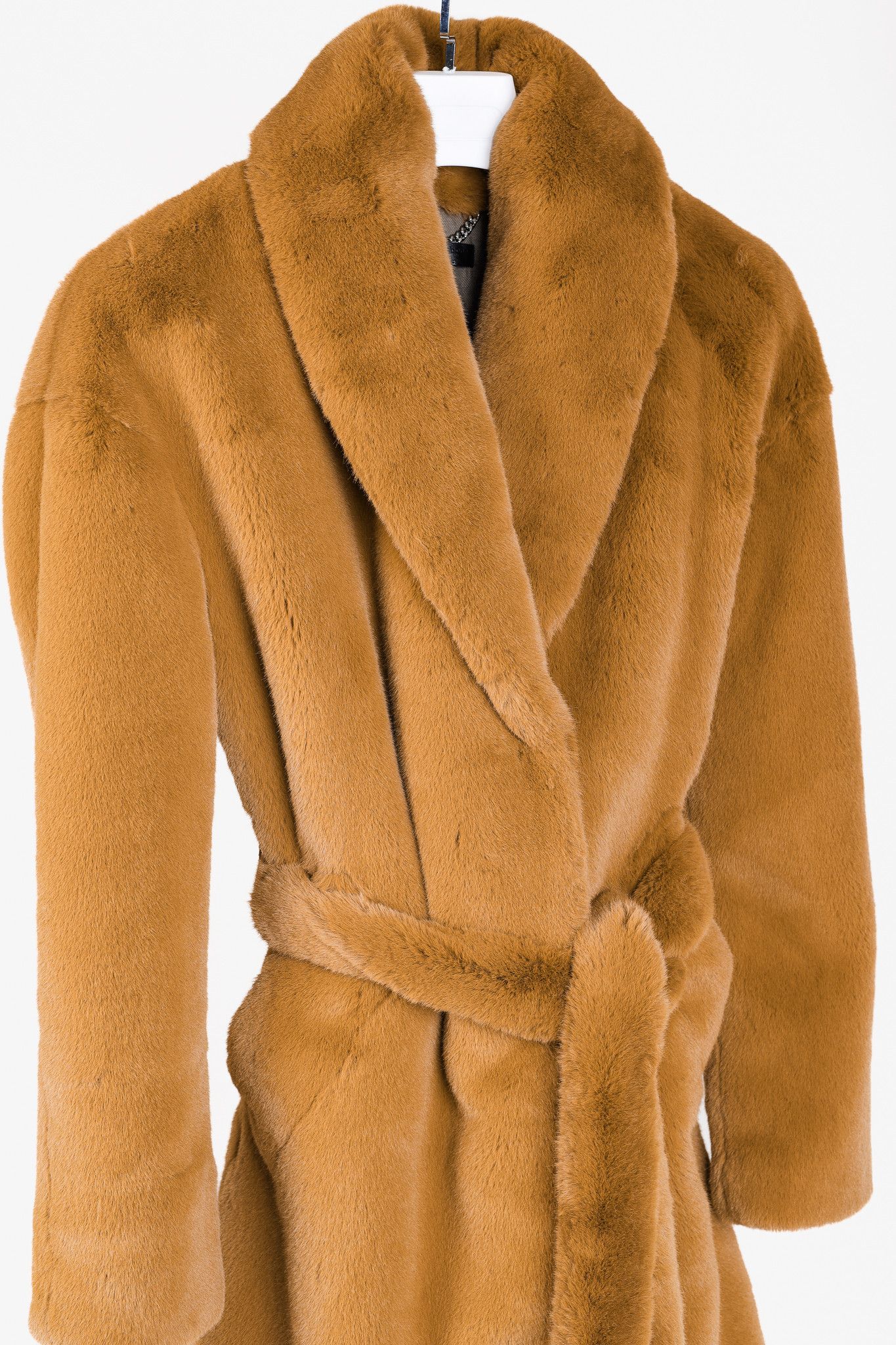Rag & Bone Rag & Bone Bijou Camel Belted Faux Fur Coat Size S / US 4 / IT 40 - 3 Thumbnail